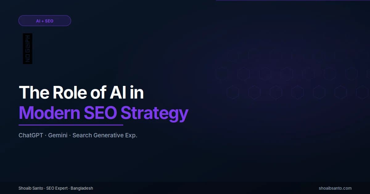 The Role of AI in SEO (2026 Playbook) — SEO Expert Blog by Shoaib Santo