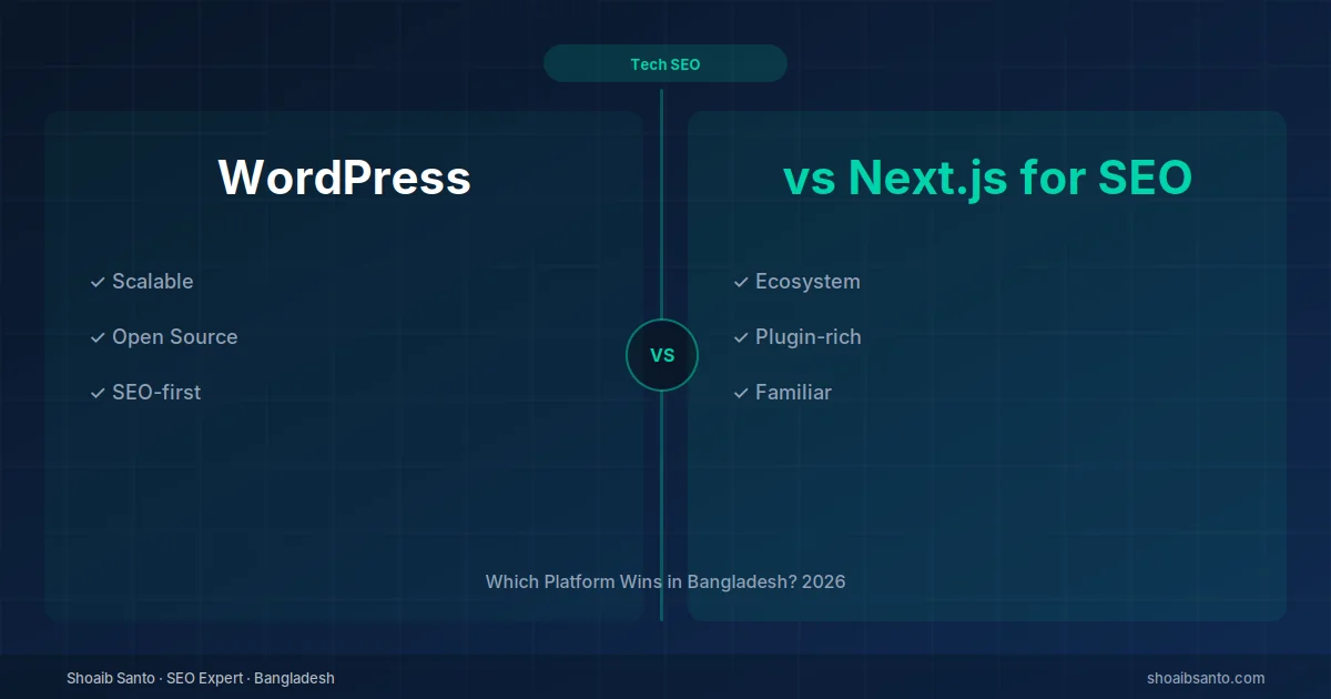 WordPress vs Next.js for SEO (2026) — SEO Expert Blog by Shoaib Santo